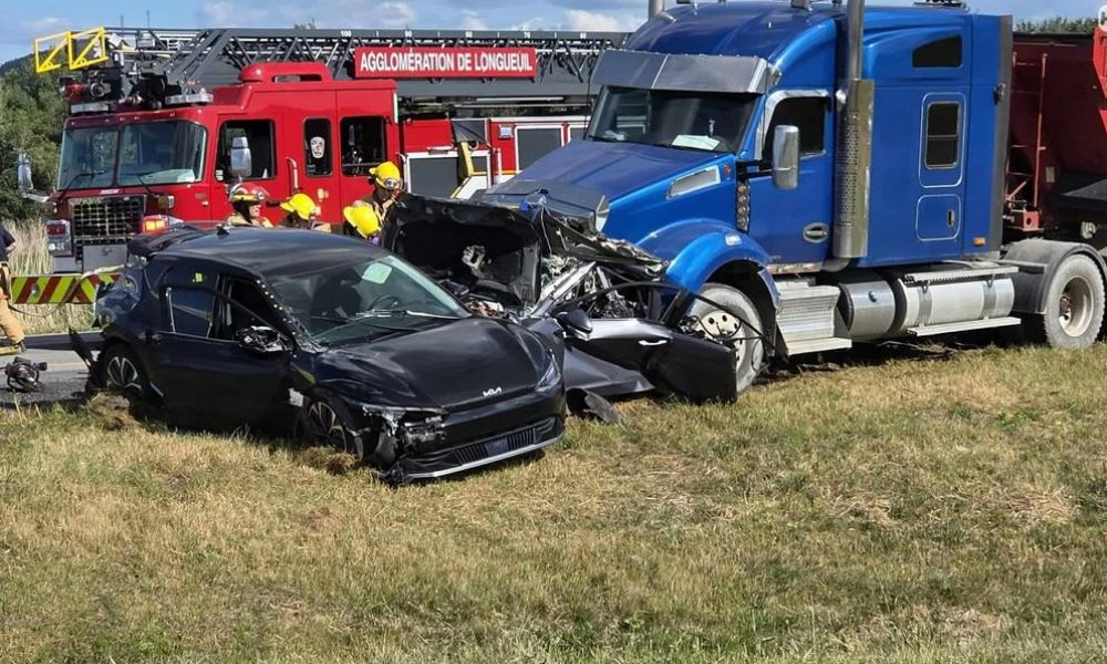 Un grave accident s'est produit sur l'A 30 à Boucherville