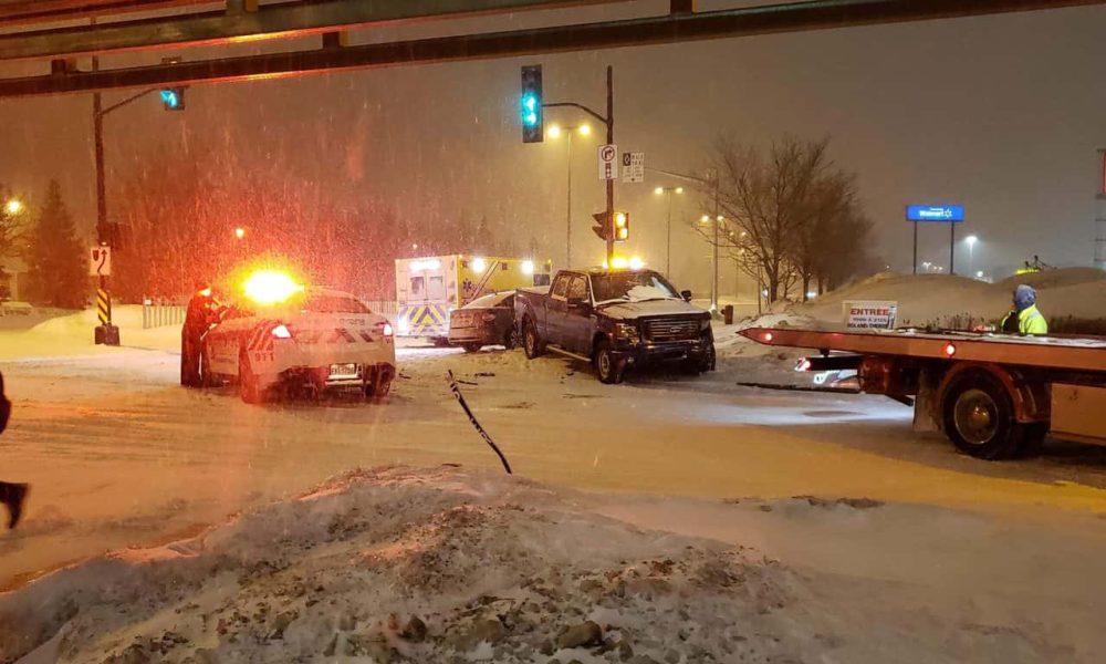 Deux accidents à Longueuil en début de tempête