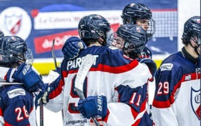 Collège, Français,devants,victoire,série,minutes,marque,gagnant,période,désavantage,vapeur,vingt,écart,effort