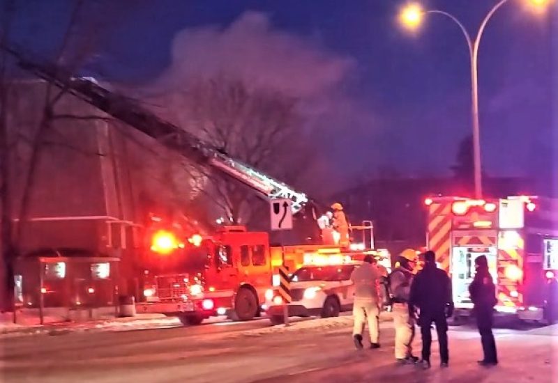 Deux citoyens blessés dans un incendie d’un édifice à Longueuil