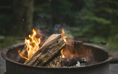 feu de foyer extérieur au bois
