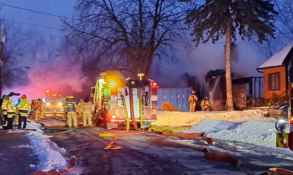 Le feu détruit totalement une résidence de Saint-Lambert