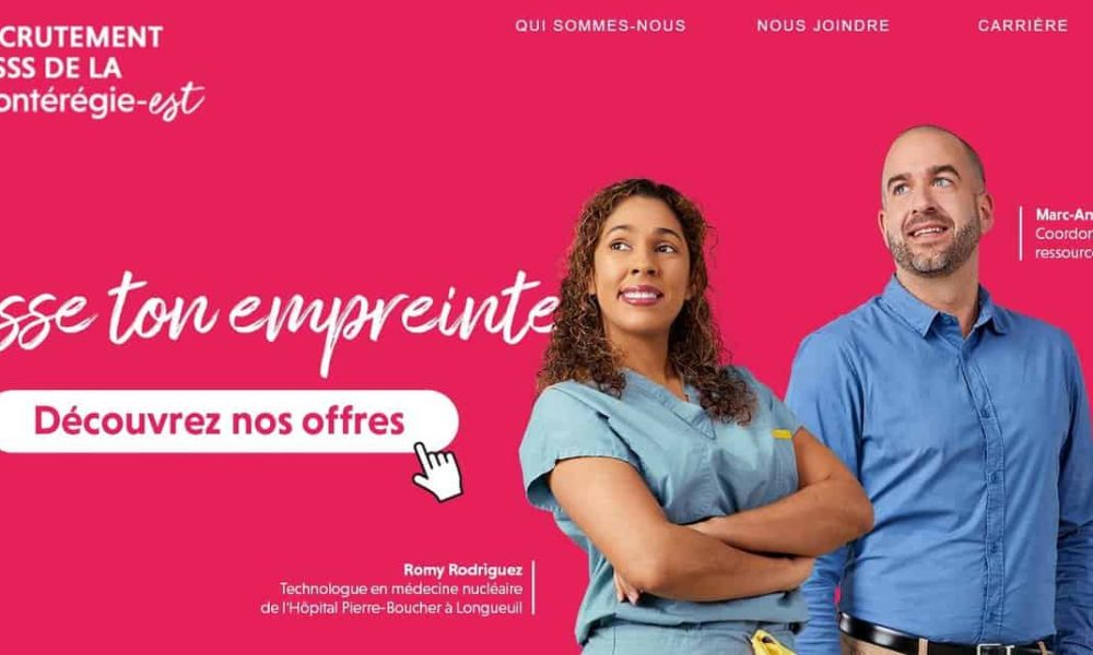 Une nouvelle image de marque de recrutement pour le CISSS de la Montérégie-Est 