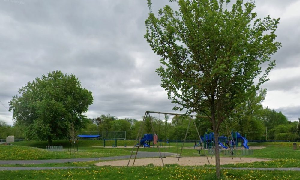 Le parc Sabrevois avec sa piste cyclable. Photo: Google
