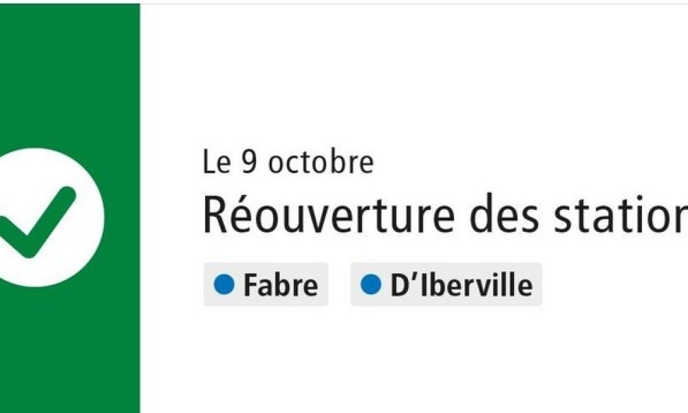 Bonne nouvelle pour les usagers de la ligne bleue : deux stations rouvrent !